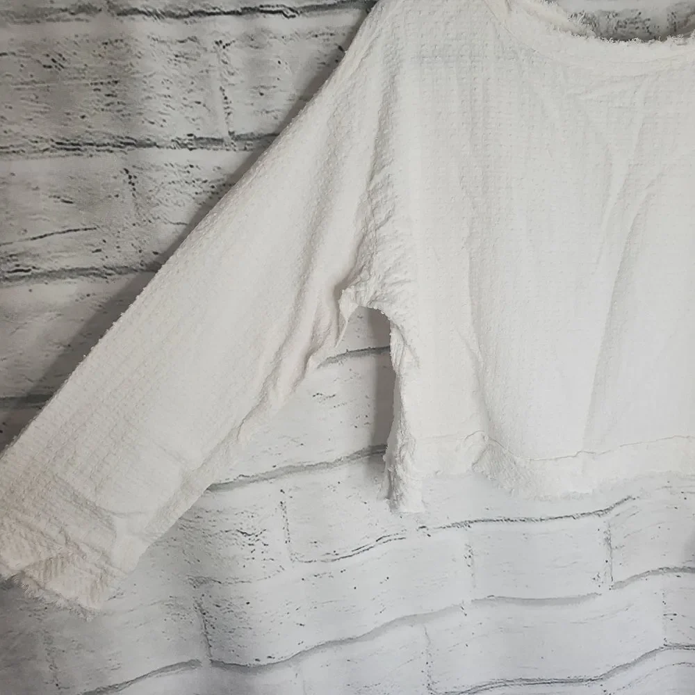 Free people walking in hueco crop sweater